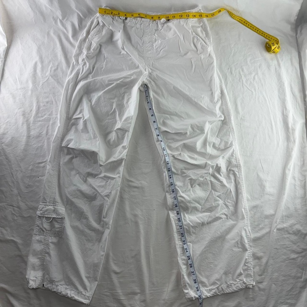 Garage White Parachute Cargo Pants Womens XS Streetwear Utility Y2k Gorpcore - Picture 4 of 7